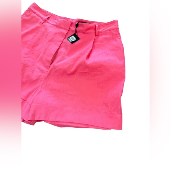 NWT Rag & Bone Ivy Linen Blend Tailored Shorts in Pink Size 12 - Picture 7 of 14